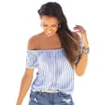 thumbnail image 1 of LASCANA Women's Off Shoulder Button Top Crochet Detail, 1 of 5