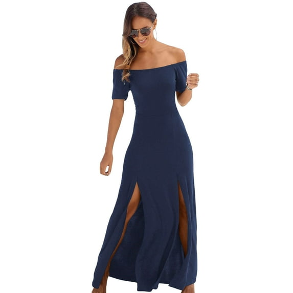 LASCANA Women's Off Shoulder Maxi Dress