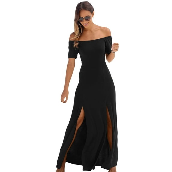 LASCANA Women's Off Shoulder Maxi Dress