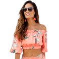 thumbnail image 1 of LASCANA Women's Off The Shoulder Crop Top Ruffles, 1 of 5