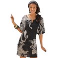 thumbnail image 1 of LASCANA Women's Paisley Print Short Sleeve Dress Screen Print, 1 of 5