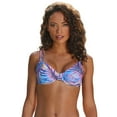 thumbnail image 1 of LASCANA Women's Palm Print Underwire Bikini Swimsuit Top Bra Sizing, 1 of 6