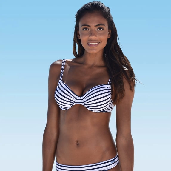 LASCANA Women's Pattern Underwire Bikini Swimsuit Top Bra Sizing Ruching