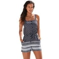 thumbnail image 1 of LASCANA Women's Patterned Button Detail Romper, 1 of 5