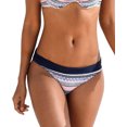 thumbnail image 1 of LASCANA Women's Print Classic Bikini Swimsuit Bottom Contrast Trim, 1 of 6