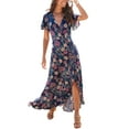 thumbnail image 1 of LASCANA Women's Printed Side Slit Maxi Dress, 1 of 5