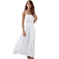 thumbnail image 1 of LASCANA Women's Ruffle Tie Back Maxi Dress Ruffles, 1 of 6
