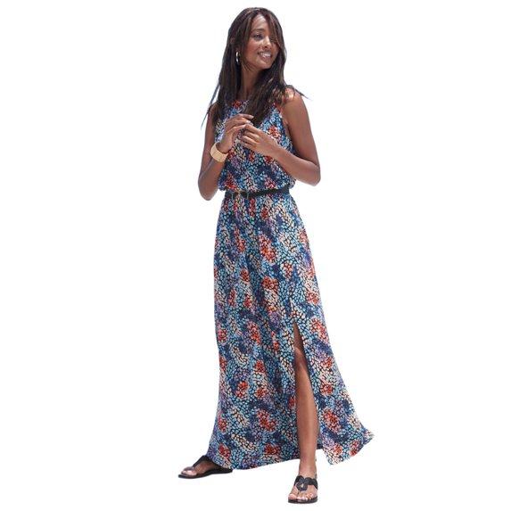LASCANA Women's Side Slit Maxi Dress