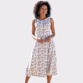 thumbnail image 1 of LASCANA Women's Sleeveless A-Line Dress Buttons, 1 of 6