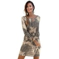 thumbnail image 1 of LASCANA Women's Tie Sleeve Print Dress Tie, 1 of 5