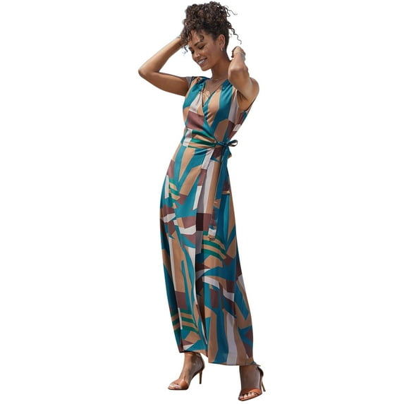LASCANA Women's Wrap Maxi Dress Tie