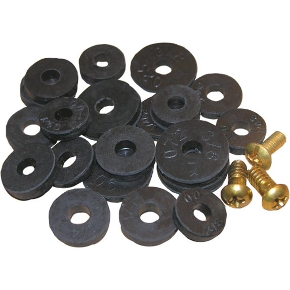 LASCO 02-1263-MASTER Washer Assortment Flat Washers with Screws, 144-Pack