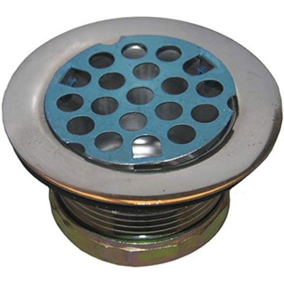 LASCO 03-1027 Chrome Flat Grid Sink Strainer for 2-Inch Opening for 1-1/2-Inch Connections
