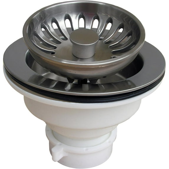 LASCO 03-1059SN SN HD PVC Kitchen Strain, 1-Pack, Satin Nickel