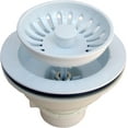 thumbnail image 1 of Lasco Fittings Kitchen Sink Basket Strainer Assembly, Heavy Duty PVC - 4.5 x 4.5 x 3.4, White, 1 of 1