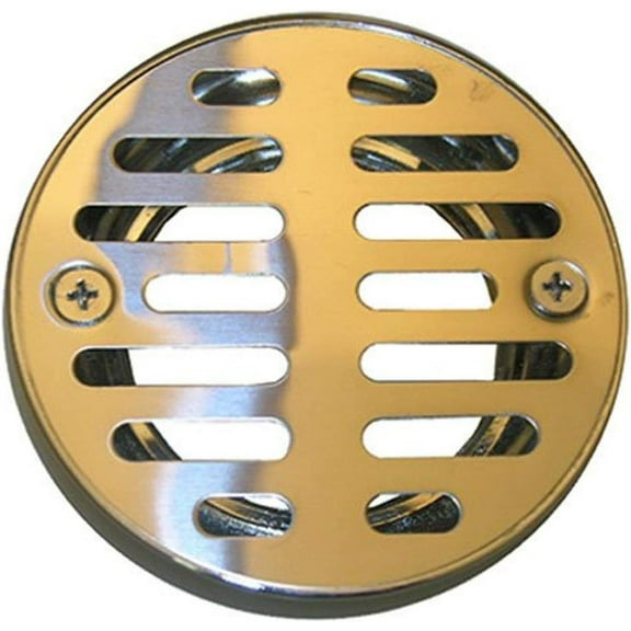 LASCO 03-1243 3-1/4-Inch with 2 Screws Shower Drain Grate, Chrome Plated
