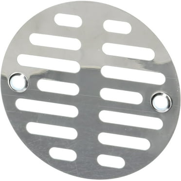 LASCO 03-1247 3-1/2-Inch with Two Screws Shower Drain Grate, Chrome Plated