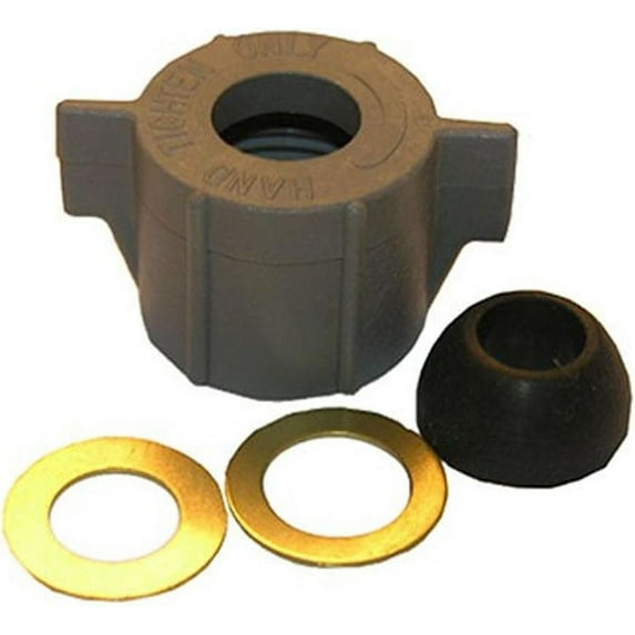 Lasco Fittings Plastic Ballcock Nut With Cone Washer And Brass Ring - 5/8 In