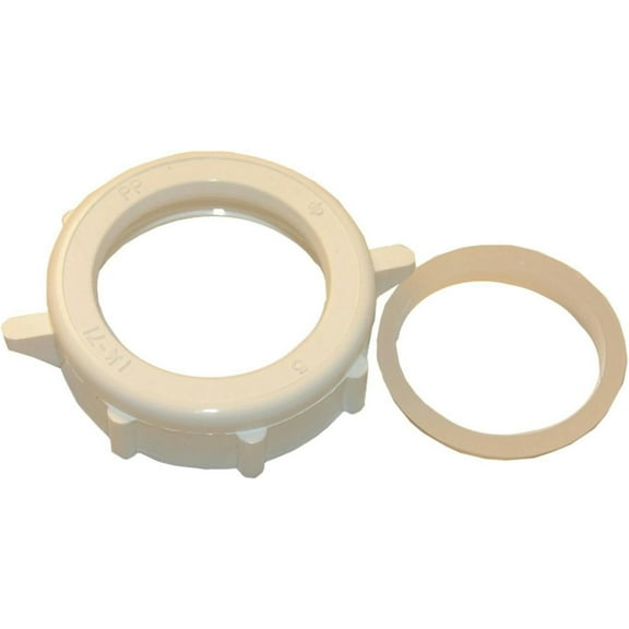 Lasco Fittings Slip Joint Nut With Washer - 1-1/4" O.D, White Plastic