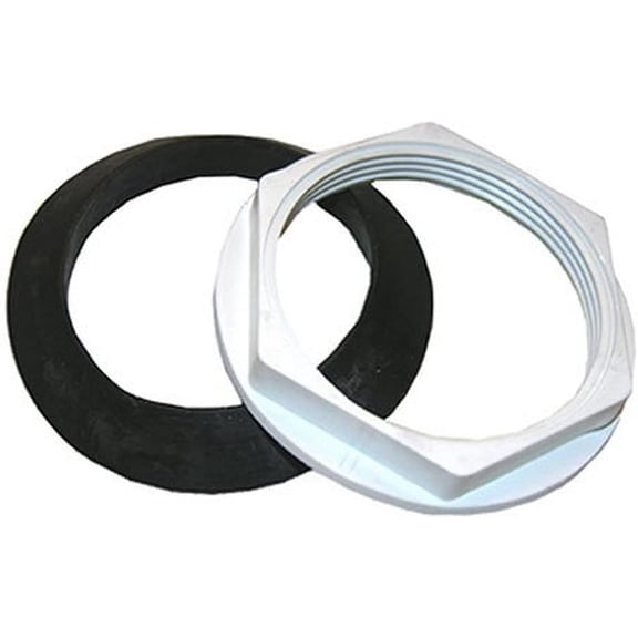 Lasco Fittings Plastic Jam Nut Kit for Toilet Flush Valve - Easy Installation - Pack of 1