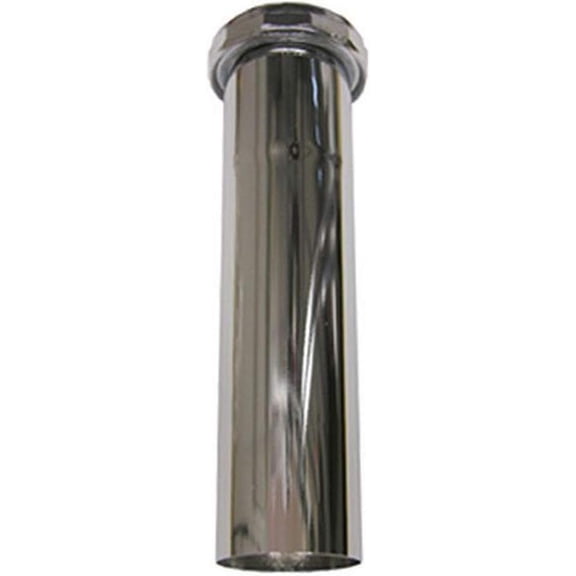 LASCO 03-2571 1-1/2-Inch Diameter by 6-Inch Chrome Plated Brass 22 Gauge Slip Joint Extension Tube with Nut and Washer