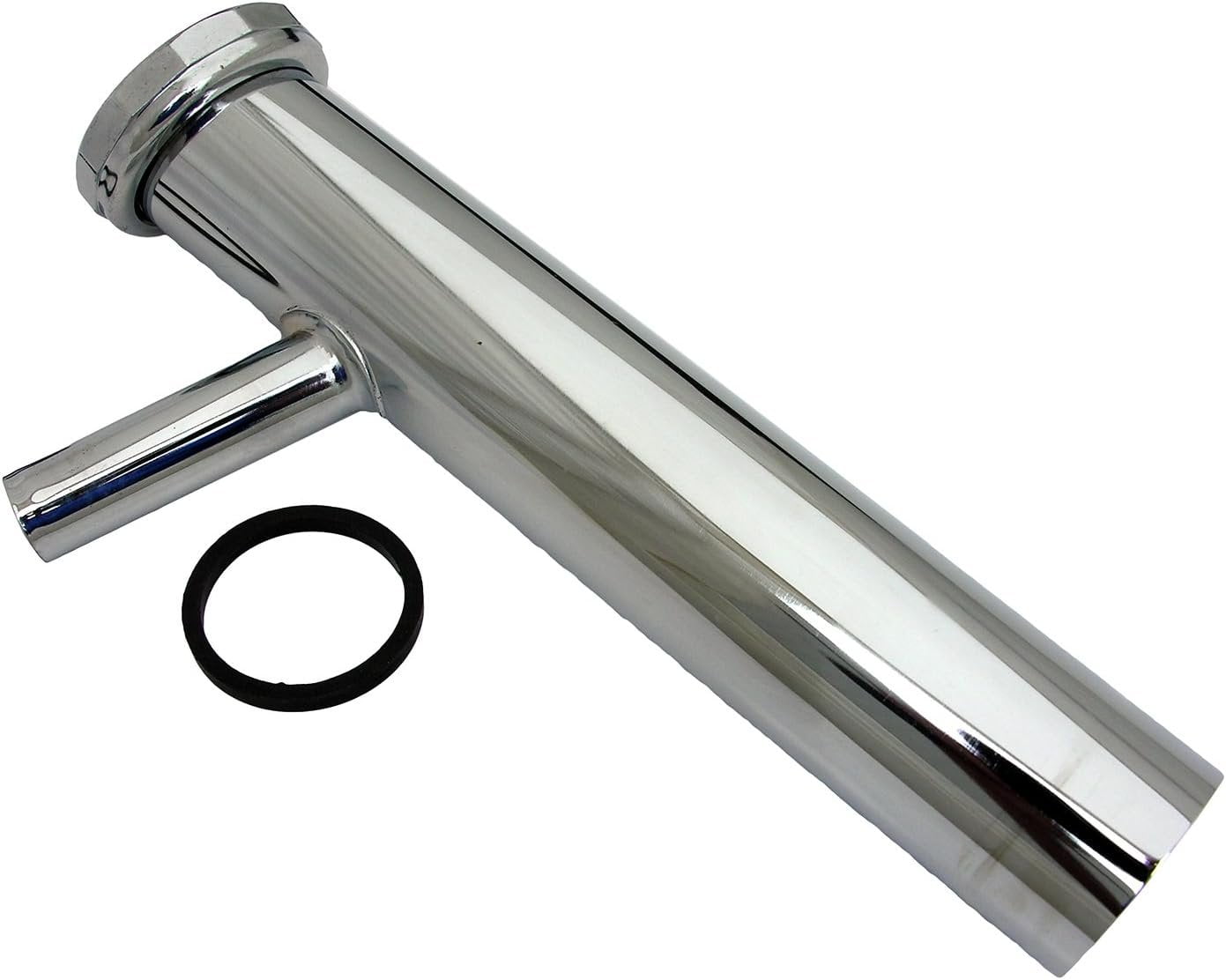 Lasco Fittings Dishwasher Direct Connect Branch Tailpiece - 1.5 x 8 In, 5/8 In Outlet, Silver — Indoor & Outdoor Use, NEC-Compliant