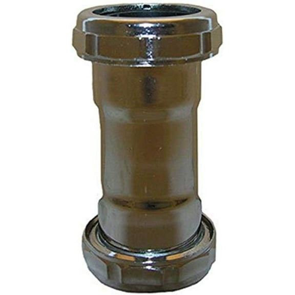 Lasco Fittings Slip Joint Coupling 03-3871 - Chrome Plated Brass - 1.25 In, With Washers/Nuts