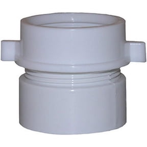 LASCO 03-4253 White Plastic Tubular 1-1/2-Inch Slip Joint by 1-1/2-Inch PVC Schedule 40 Glue Joint Adapter