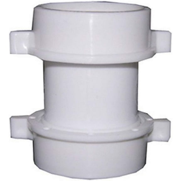 LASCO 03-4271 White Plastic Tubular 1-1/2-Inch Slip Joint Both Ends Coupling