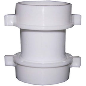 LASCO 03-4271 White Plastic Tubular 1-1/2-Inch Slip Joint Both Ends Coupling