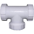 thumbnail image 1 of Lasco Fittings Plastic Slip Joint Tee - Easy Installation, 1-1/2" O.D, White, 3 Nuts, 1 of 2