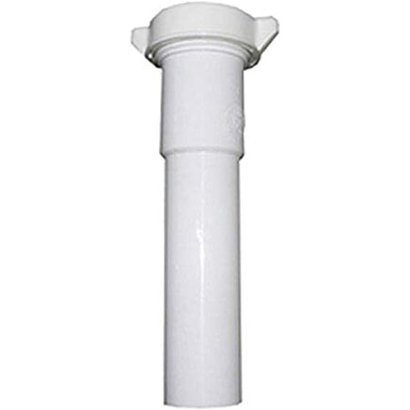 Lasco Fittings Plastic Slip Joint Extension - Easy Installation - 1.5" x 6", White