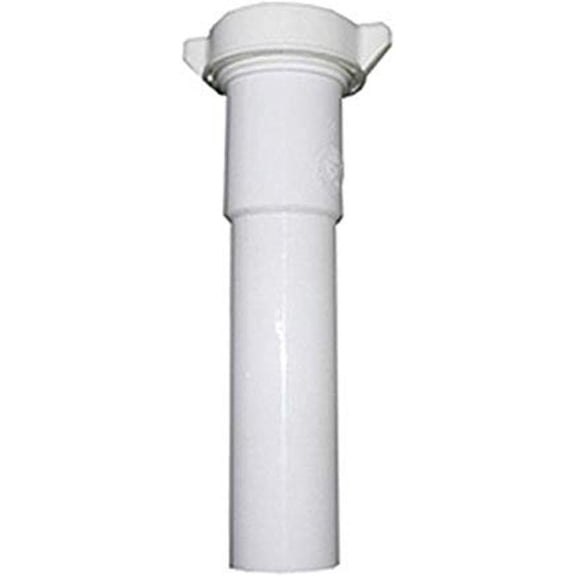 Lasco Fittings Plastic Slip Joint Extension - 1 Nut and Washer - 1-1/4" x 6", White