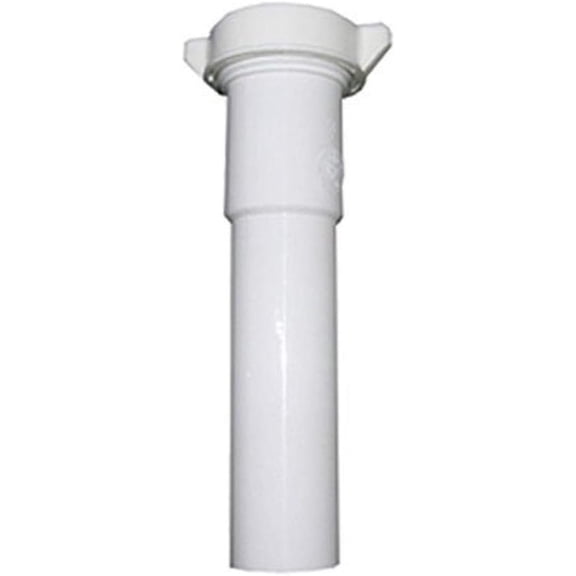LASCO 03-4345 White Plastic Tubular 1-1/4-Inch by 12-Inch Slip Joint Extension with Nut and Washer
