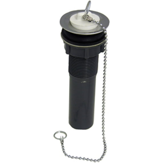 LASCO 03-4581 1-Piece Clean Out Plug with Push Pull Drain in Plastic Construction, 1 1/4-Inch x 5-Inch