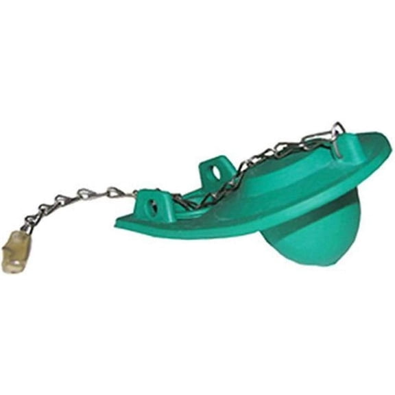LASCO 04-1555 Toilet Flapper with Magnus, Green, Siliconized, Chemical Resistant, Fit Most