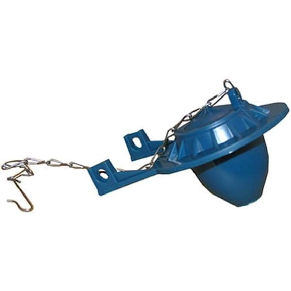 LASCO 04-1585 Toilet Flapper with Blue Chemical Resistant, Fits Over Posts of Plastic Flush Valve