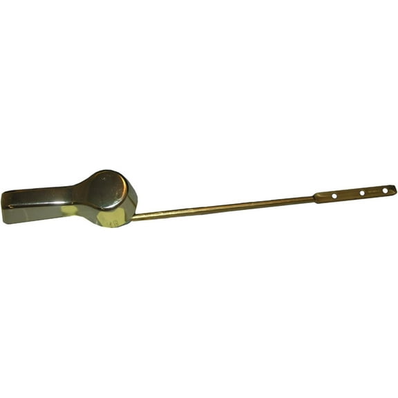 LASCO 04-1773 Economy Polished Brass Handle Alloy Arm with Plastic Spud and Nut Toilet Flush Lever