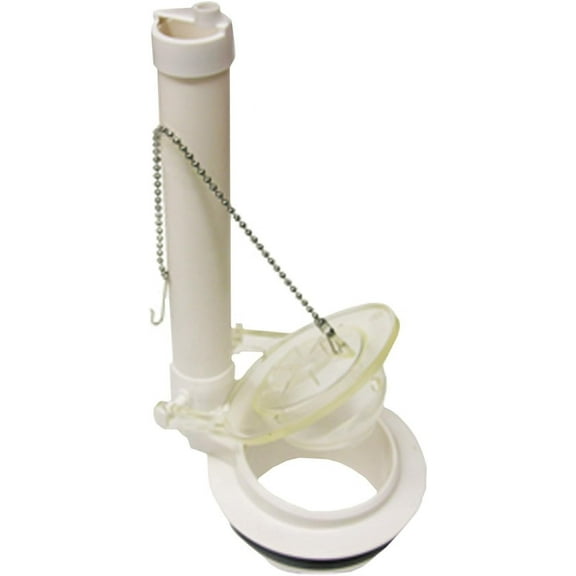 LASCO 04-2351 3-Inch Plastic Flush Valve with Chain, Universal Fits Most 1.6 Gallon Flush 2 Piece Toilets, Carded