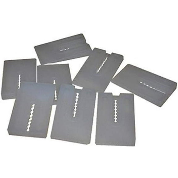 LASCO 04-3949 8-Piece Toilet Leveling Shims with Plastic and Ribbed for Stacking