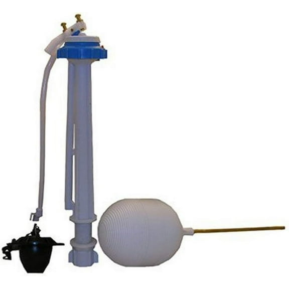 LASCO 04-4031 Toilet Ballcock with Anti-Syphon Plastic 10-Inch Fill Valve Kit with Float, Float Rod, Refill Tube, Flapper and Nut