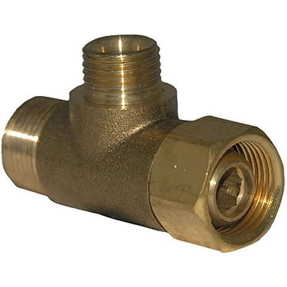 LASCO 06-9101 Angle Stop Add-A-Tee Valve, 3/8-Inch Compression Inlet X 3/8-Inch Compression Outlet X 1/4-Inch Compression Outlet, Brass
