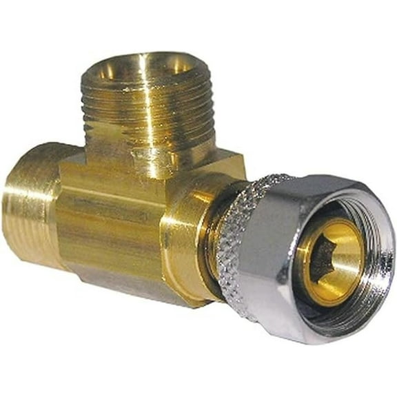 Lasco Fittings Angle Stop Add-A-Tee Valve - Brass - 0.5 In Slip Joint x 0.25 In Compression