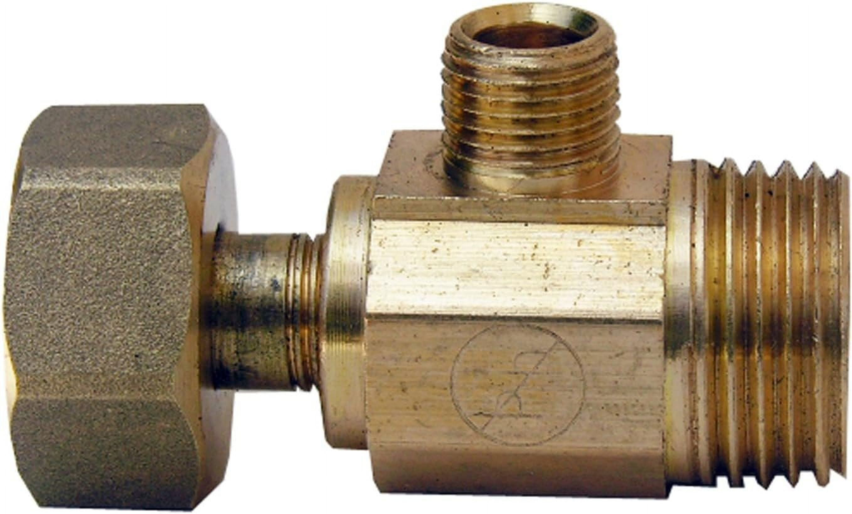 LASCO 069117 Angle Stop AddATee Valve, 1/2Inch Slip Joint Inlet X 1/2Inch Slip Joint Outlet