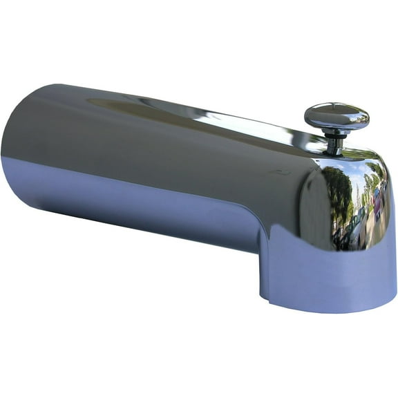 Lasco Fittings Bathtub Diverter Spout Four in One Style - Extra Long, Chrome Plated, 7-Inch