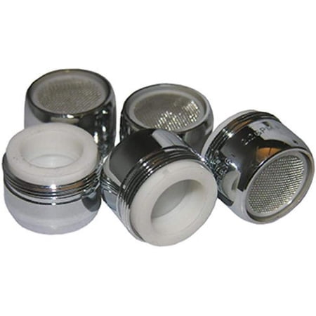 LASCO 09-1017 Chrome Plated 2.2 GPM Dual Thread Aerator, 5-Pack