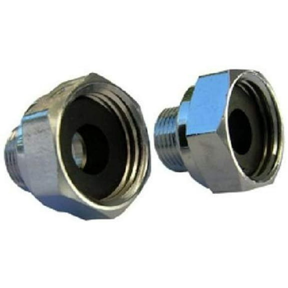 LASCO 10-0061 Delta Faucet 1/2 Female Pipe Thread by 3/8 Male Compression Brass Adapter, 2 Piece