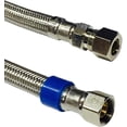 thumbnail image 1 of LASCO 10-0512 Braided Stainless Steel Supply Line with 3/8-Inch Male Compression and 3/8-Inch Female Compression, 1 of 1
