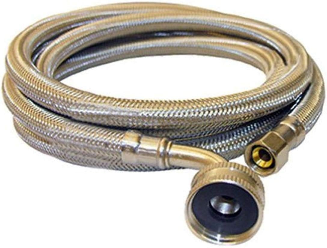 Lasco Fittings Dishwasher Supply Line Stainless Steel Braided - 3/8 In. x 3/4 In. x 72 In.