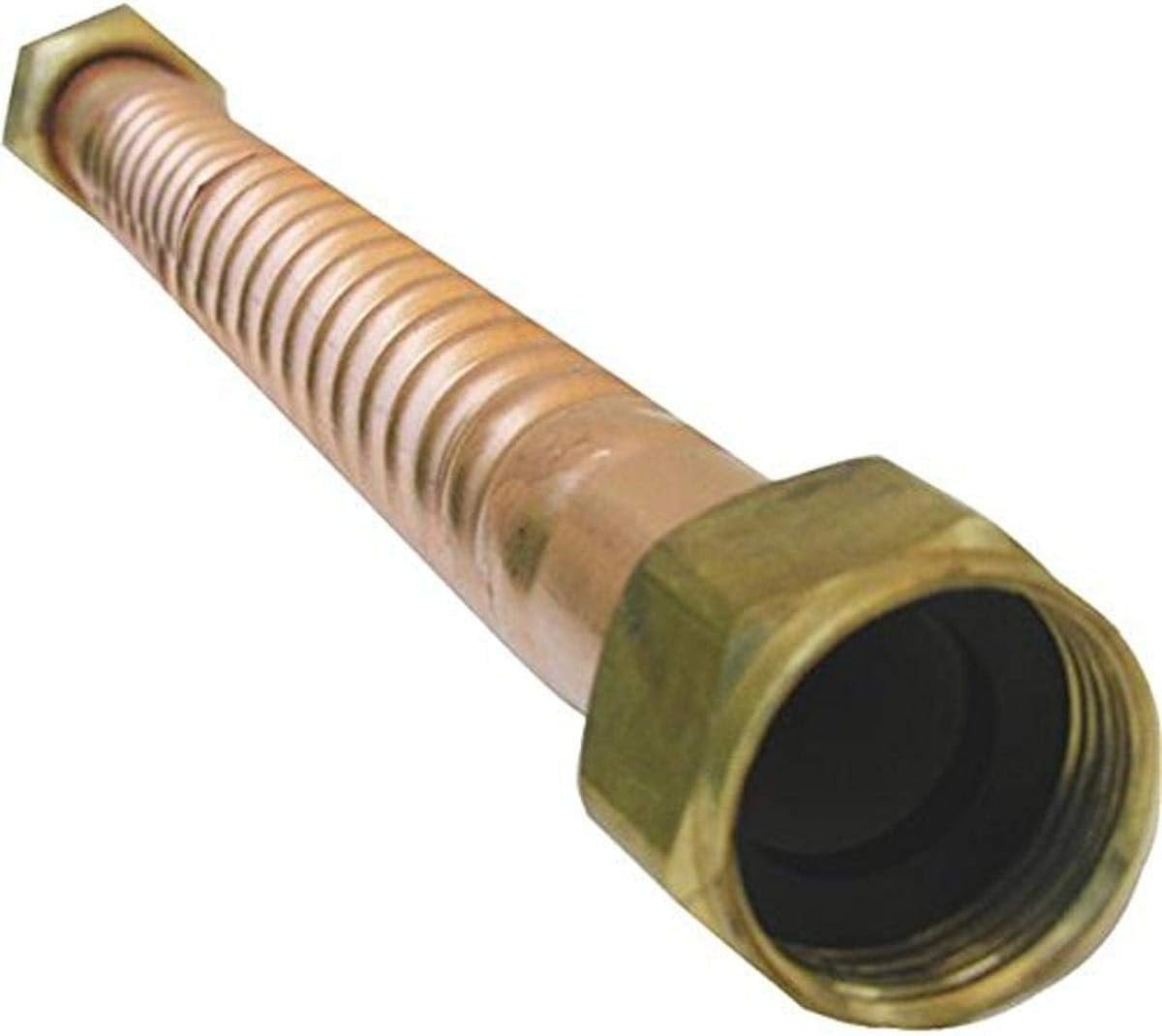 Lasco Fittings Water Heater Connector Corrugated Copper - Brass Nuts - 18"